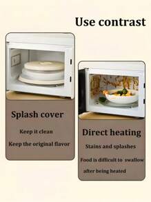 Silicone Microwave Splatter Cover, Microwave Cover For Food Fruit Drainer, Microwave Food Cover, Microwave Plate Cover, Microwave Lid, Kitchen Essentials, Dishwasher Safe Silicone Microwave Splatter Cover High Temperature Resistant Foldable