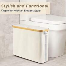 Extra Large Toilet Paper Storage Box With Lid,Holds Up To 24 Regular Rolls Or 18 Jumbo Rolls, Toilet Paper Holder,Bathroom Decor,Toilet Paper Storage,Bathroom Accessories,Toliet Paper Holder,Bathroom Organizer,(Black, Beige & Gray)