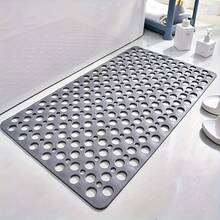 1pc Bathroom Mat With Suction Cup, Shower Blanket, Shower Mat With Circular Hole Design, Bathroom Massage Ring, Quick Drainage, Suitable For Shower Rooms, Bathroom Decor,Hotel Bathrooms, Toilets, Bathtubs, Bathroom Accessories,Halloween Gifts - Grey - View 9