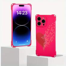 Funda para teléfono 1 unidad, diseño de amor, funda colgante para teléfono con cuatro esquinas 14 Pro 15 Plus 16 12 13 TPU impreso suave - Colores mixtos 1 - Ver 2