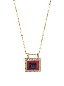 1 Stück Mode Topseller buntes herzförmiges quadratisches mit Diamanten besetztes und einzigartiges Design Halskette, mit 18 Karat Gold plattiert, zeigt Charme und Persönlichkeit, geeignet für tägliche Bekleidung von Frauen, Beach-Urlaubs-Partys, Musikfestivals