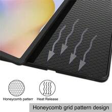 平板外壳适用于 Tab M11/Idea Tab Pro 12.7 英寸 2025/Pad 6 Pro/6/7/7pro/Pad Se/Se 8.7/Galaxy Tab A8/S7/S6 Lite/A9/S8/S9/S10 Ultra/Ipad Pro11/13/Air 11/13 皮革翻盖保护套软壳带笔槽保护支架 - 黑色 - 查看 6