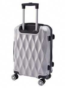Living And Home 20-Inch ABS Hardshell Suitcase (35*20*58cm) - Scratch-Resistant With Combination Lock - Silver 35cm W X 20cm D X 58cm H - View 2