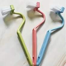 1pc V-Shaped Toilet Brush: V-Shaped Toilet Brush, Small Toilet Brush, No-Dead-Angle Cleaning Brush, Household Bathroom Toilet Cleaning Tool, Rotatable Toilet Bend, Wall-Mounted (Random Color)