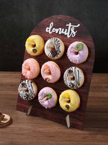 1 套 26*35 厘米拱形木纹风格木制甜甜圈支架、甜点架、派对甜甜圈蛋糕架板甜甜圈墙甜甜圈展示板、婚礼生日婴儿送礼会周年纪念仪式派对餐厅餐桌装饰、朋友聚会厨房 DIY 烘焙甜点展示架、婚礼派对装饰用品、婚礼装饰、夏季假日婚礼新娘送礼会宴会桌中心装饰品、派对用品 - 木紋拱門 - 查看 6