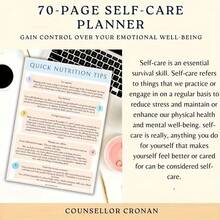 70页自我护理计划日记 - A5尺寸，压力管理，倦怠预防，情绪健康，自我实现和自爱工作簿（男女通用）| 现代计划本 | 螺旋装订，适用于学校用品，返校