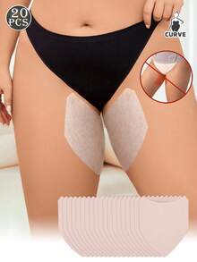 10/20Pcs Disposable V-Shaped Anti-Chafing Thigh Pads – Invisible Non-Woven Inner Thigh Friction Stickers, Breathable Anti-Slip Leg Guards For Plus Size Men & Women, Ideal For Summer, Dresses & Outdoor Activities - Multicolor - View 12