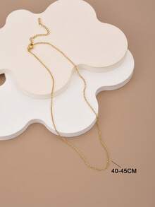 1pc Minimalist Stainless Steel Necklace Chain For Women, Versatile Pendant Necklace, Lip Chain, Cross Chain, Gold Chain, Silver Chain, Valentine's Day Gift, Gift For Friends - Pendant Chain - View 7