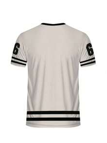 男士加大码图案 T 恤，时尚“King”字母印花圆领短袖 T 恤，适合户外活动和健身房