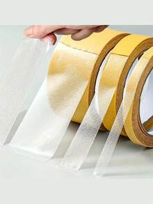 Super Strong Double-Sided Grid Double-Sided Tape, Cloth-Based Seamless Grid Carpet Tape, Strong Frame Fixing - No Trace, High Viscosity, Suitable For Fabric, Carpet, Plastic, Wood, Glass, Metal Walls And Handmade Products, Can Be Used For Home, Party, Festival And Event, Wedding Scene Decoration - Transparent Grid Design, Waterproof And No Trace