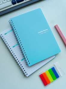 week plan 1pc 52-Week Undated Weekly Planner,+Color-Coded Tab Stickers,A5 Daily Planner Notebook With Weekly Task List,Habit Tracker,Meal Planner & Daily Breakdown,Designed To Balance School, Work & Wellness,Back To School Supplies - Multicolor - View 13