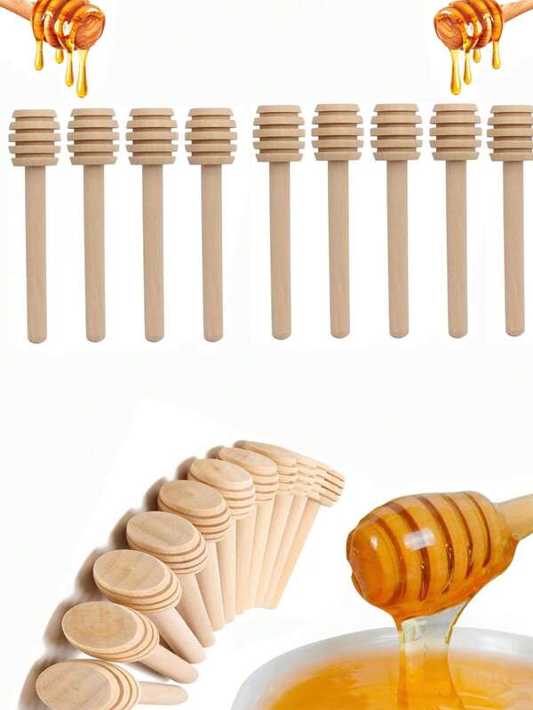 15 Pcs Wooden Honey Spoon Sticks, 3 Inch Honeycomb Sticks Honey Spoon Honey Sticks For Honey Collection And Distribution Of Drizzle Jam