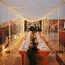 600 LED 19.6ft X 9.8ft String Lights, USB Powered Remote Control Lighting For Christmas, Thanksgiving, Halloween, Valentine's Day, Easter Decoration - Suitable For Home, Kitchen, Wedding, Party, Proposal, Romantic, Bedroom, Birthday