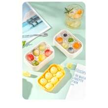 Refrigerator Six-Ball Ice Cube, Cold Drink Easy Demolding, Silicone Pressing, DIY Ice-Making Mold, Ice Cube Block Mold, Silicone Ice Cube, Household Round Ice Cube Mold, Ice Box, Ice Cube Mold, Household Refrigerator Ice Box With Lid