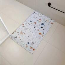 حصيرة الحمام غير الانزلاقية، حصيرة حمام ناعمة مريحة مع فتحات تصريف، حصيرة حمام من مادة البي في سي بتصميم لوفة للتدليك للاستخدام في الحمام والأماكن الرطبة، سريعة التجفيف