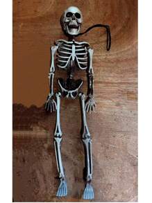 1pc Realistic Human Skeleton Prop, Horror Room Decor, Bar Haunted House Prank Display Artificial Skulls
