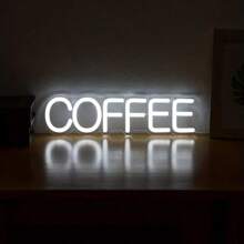 1pc Coffee Night Sign Modern Letter Design LED Night Lamp For Home, Coffee Shop, BAR