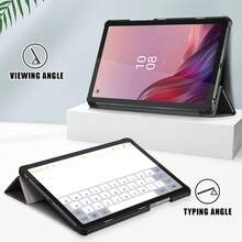 适用于 Tab P12 (12.7 英寸) 2023/ Idea Tab Pro 12.7 英寸 2025/ Tab M8 Gen 4 (8 英寸 MTK) / Tab M9/ Tab K11 Plus 11.45 英寸/ Tab P11 Gen 2 11.5 英寸的 PU 皮革硬质 PC 保护套 - 黑色 - 查看 3