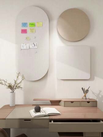 1 件无需钻孔装饰公告板，自粘墙壁备忘板，北欧简约毛毡组合展示板，可重复使用的家庭/办公室/教室照片墙备忘板，可插入大头针，用于房间装饰的涤纶毛毡钉板，办公室备忘，学习提醒器，入口钥匙架，梳妆台整理器和节日/派对主题墙壁背景，适用于卧室、书房、客厅、办公室、教室