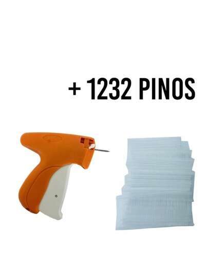 Aplicador de Tags Etiquetadora + 1232 Tags Pinos De Plástico Preço P/ Roupas