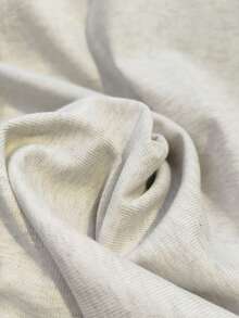 100% Cotton Women's T-Shirt, Short Sleeves, New For Summer 2025, Cute Panda Illustration, Simple And Stylish, Panda Eating Bamboo On White Background, Casual, Crew Neck - 淺灰色 - 查看 4