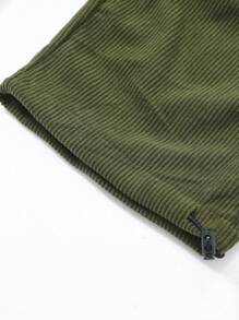 Men's Loose Wide Leg Straight Casual Corduroy Cargo Pants
