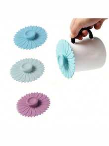 3 أغطية أكواب متعددة الوظائف بشكل دوار الشمس من السيليكون الملون بمقبض محكم، أغطية أكواب/أكواب مرنة من السيليكون، مانعة للتسريب والغبار، أغطية أكواب متعددة الألوان للأكواب والأكواب وإبريق الشاي والقهوة، أغطية أكواب مرنة، أغطية أكواب ساخنة للقهوة والشاي، قابلة لإعادة الاستخدام، ضد الغبار والحشرات، ملحقات الأكواب، العودة إلى المدرسة بعد العطلة، الصيف، هدية.