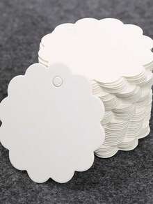 100pcs Blank Kraft Paper Clothing Tags, Garment Paper Card For Custom Logo And Labels - Multicolor - View 4