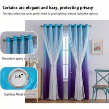Anytime Dream Star Blackout Curtains For Rooms Girl Princess Curtain For Daughter Bedroom Window (Blue,1 Panel,W52 X L63inch)-FUNALING - 紫色 - 查看 4