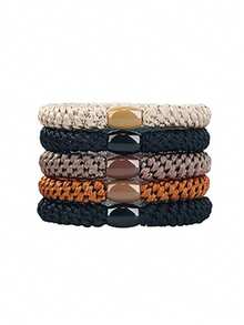 5pcs/Set Twisted Hair Tie Elastic Hair Tie Colorful Knitted Rubber Bands Women Hair Accessories, Hair Tie ,Hair Accessories, Ponytail Holders, Hair Elastics, Hair Bobbles ,Hair Rope Hair Ties Head Accessories - Multicolor - View 23