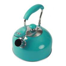 Stainless Steel Stovetop Kettle Modern Turquoise Color Durable Ergonomic Handle Space-Saving Design For Compact Kitchens - 如圖所示 - 查看 2