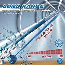 Automatic Electric Water Gun With Muzzle Flash,Powerful Squirt Guns Pistol For Adults Kids, Auto Water Blaster Pistol Outdoor Summer Toys For Pool Beach Party - 藍白色 - 查看 5