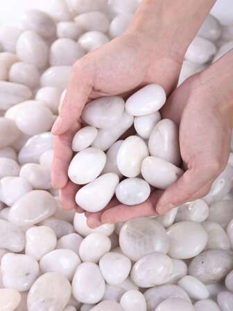 /500/1000g Colorful Pebbles Suitable For Home And Garden Decoration -2-3 Centimeters, Multi-Color Stones (White, Black, Multicolored, Yellow) Suitable For Indoor Plants, Outdoor Landscapes, And Holiday Decorations - Very Suitable For Vases