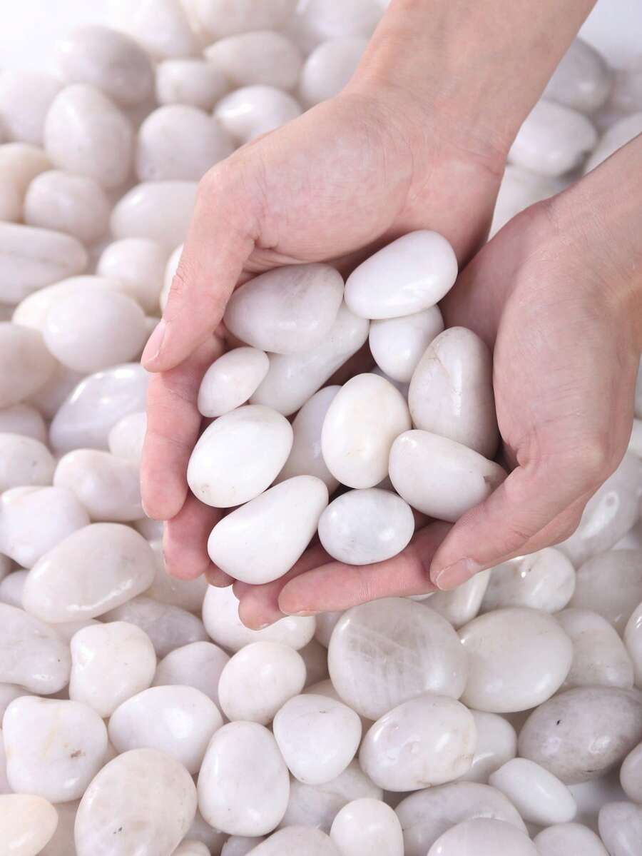 /500/1000g Colorful Pebbles Suitable For Home And Garden Decoration -2-3 Centimeters, Multi-Color Stones (White, Black, Multicolored, Yellow) Suitable For Indoor Plants, Outdoor Landscapes, And Holiday Decorations - Very Suitable For Vases