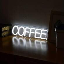 1pc Coffee Night Sign Modern Letter Design LED Night Lamp For Home, Coffee Shop, BAR