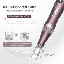 Dr.pen A10 - 0.25mm 可更换针头长度,A10 微针美容笔,女士礼物,母亲节礼物,节日礼物,A10 面部及身体微针笔,带数字显示屏,无线微针美容笔 - 紫羅蘭色 - 查看 7