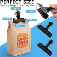 袋夹，重型不锈钢芯片夹，非常适合厨房办公室密封咖啡袋，纸质 - 8 件彩色