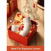 3.5oz Porcelain Espresso Cups Set Of 4, Mini Coffee Mugs Demitasse Cups - White