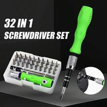 32-In-1 Multifunctional Precision Screwdriver Set, Aluminum Alloy, Portable Multifunctional Repair Toolkit, Suitable For Cell Phone And Notebook Repair - 32-in-1黃色 - 查看 1