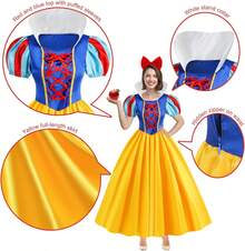 Princess Costume For Women,Adults Princess Dress With Headband, Halloween Costume Dress Up Outfit - X-Large - View 4