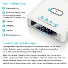 3 In 1 Wireless Charger, Time Display, Alarm Clock For Bedroom, Bedside, Living Room, Table, Home, Office, Desk, Fast Charging Dock Station Compatible With IPhone 17 16 15 14 13 12 11 Pro Max/Mini/Plus/XR/XS/X/8, Compatible With AirPods 2/3/4/Pro/Pro 2, Compatible With Samsung S25/S23/S22/S21/S20/, Galaxy Buds - White - View 7