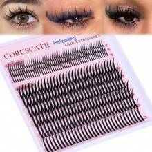 CORUSCATE Lash Clusters With Spikes Ultra Long 12-22mm Lash Spikes-9mm Bottom Lashes Supply Cluster Eyelash Extensions Pros Multi-Eye Lash Styles Eyelashes Manga/Spiky/Mega Look - 睫毛尖和睫毛根 - 查看 1
