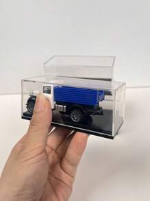 Teca espositiva in acrilico trasparente, per action figure anime, modellini di auto, bambole da collezione, scatola protettiva antipolvere, contenitore di visualizzazione rettangolare, scatola di stoccaggio nera/bianca