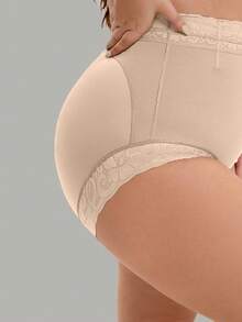 1pc Women Anti-Rollover Lift-Up Slimming Shapewear, Non-Slip Silicone Design, Suitable For Daily Wear And Various Occasions - Apricot - View 3