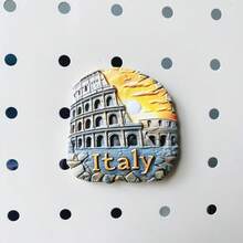 1pc Resin Fridge Magnet With Italy Landmark Designs (Florence, Venice, Tuscany, Missouri, Amalfi Coast, Rome, Sicily), Travel Souvenir Wall Decor Magnetic Sticker, Gift For Kitchen, Bedroom, Storage Cabinet, Italy Trip - Multicolor - View 26