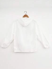 جاكيت واقي من الشمس خفيف الوزن، مطبوع بحرف، تهوية جيدة، فضفاض المقاس، مناسب للجنسين في الصيف