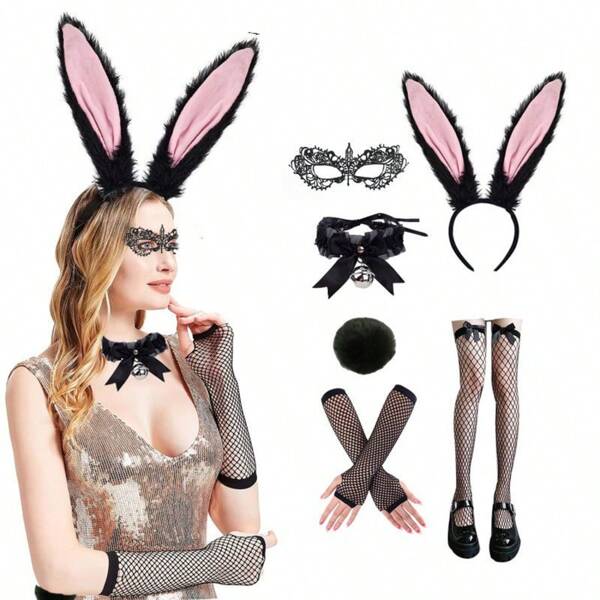 Rabbit Ear Headband, Christmas/Halloween Costume Cosplay Judy Rabbit Officer Outfit, Cute Photo Prop