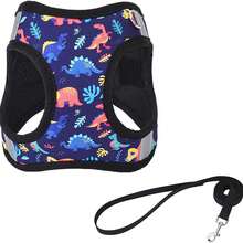 Pet Supply - Peitoral para cães pequenos, sem puxar, extrapequeno, floral - Peitoral ajustável com tecido de malha acolchoado e acabamento refletivo - Peitoral com fivela para cães - Multicolorido - Ver 14