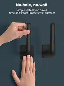 1/2/3个装L型免钻粘钩厨房浴室收纳粘钩免钻不留痕自粘式壁挂厨房阳台浴室宿舍收纳牢固不伤墙面实用挂钩 - 黑色 - 查看 7