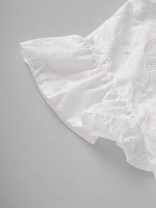 ii Women's Elegant V-Neck Beer Maid Blouse, Minimalist Shirt, Halloween - White - View 4